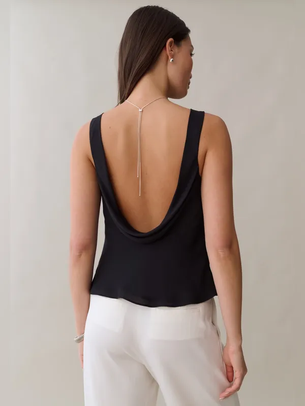 NWT KOURT by Few Moda Shannon Top size 0 Black cowl back top - Image 3