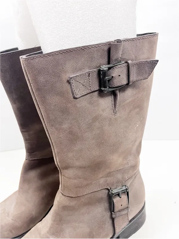 COLE HAAN Brown Full Grain Leather Cowgirl Roper Riding Boots 6.5 Western Rodeo - Image 9