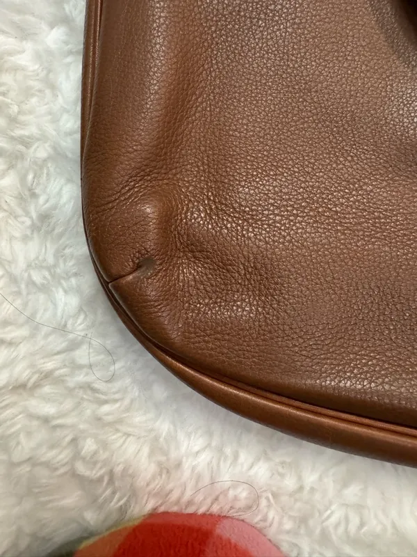 Dooney & Bourke Florentine Vacchetta Leather Crossbody Satchel in Caramel Brown - Image 11