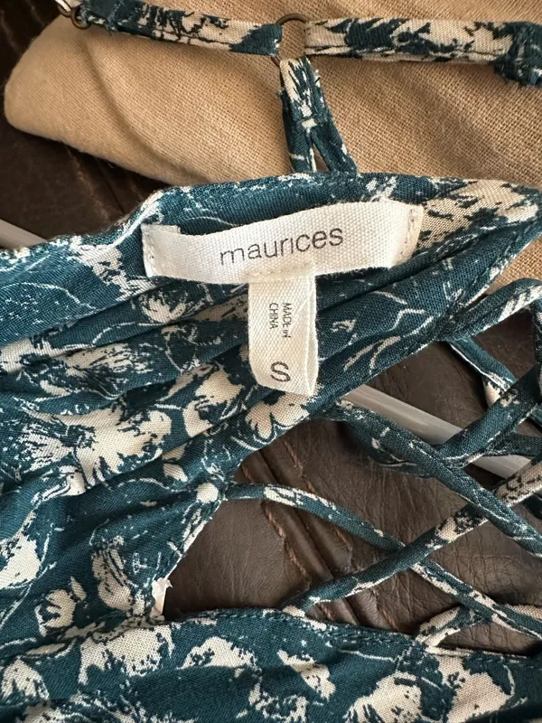 Blue Floral Maurices Dress Women’s Small - Image 2