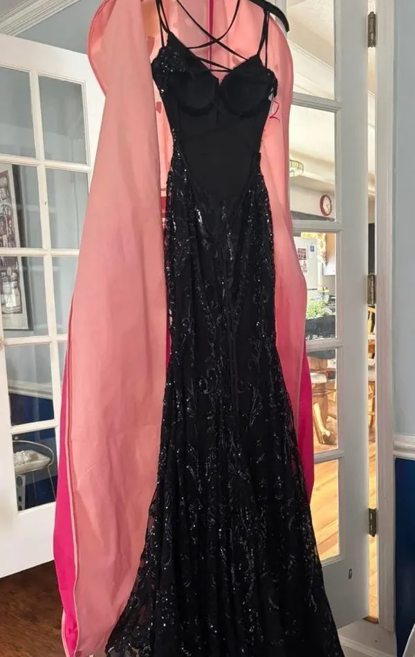 Black Rachel Allan Prom Dress - Image 2