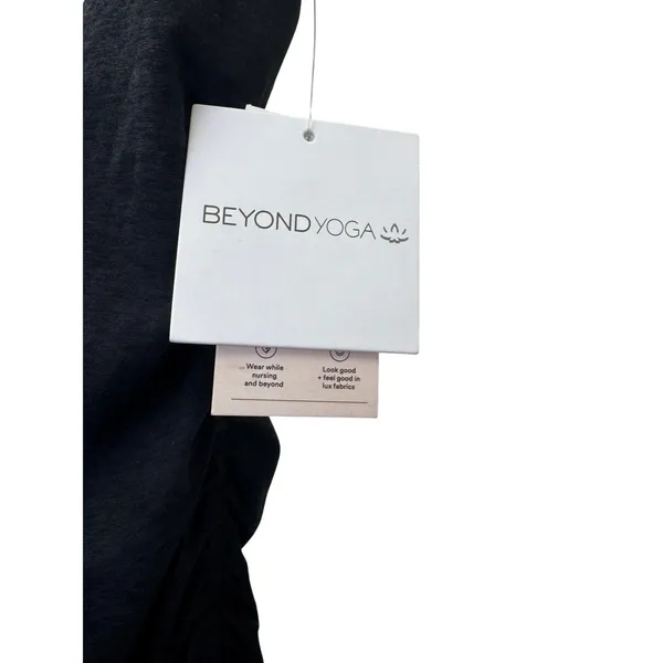 Beyond Yoga "Beyond the Bump" Nursing Tank Top, Charcoal Heather, Size XS, NWT - Image 3
