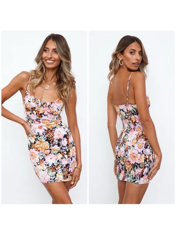 Hello Molly Friendly Banter Floral Mini Dress Size Small/4 - Image 2