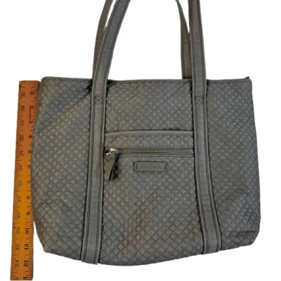 Vera Bradley Gray Quilted Tote - Image 5