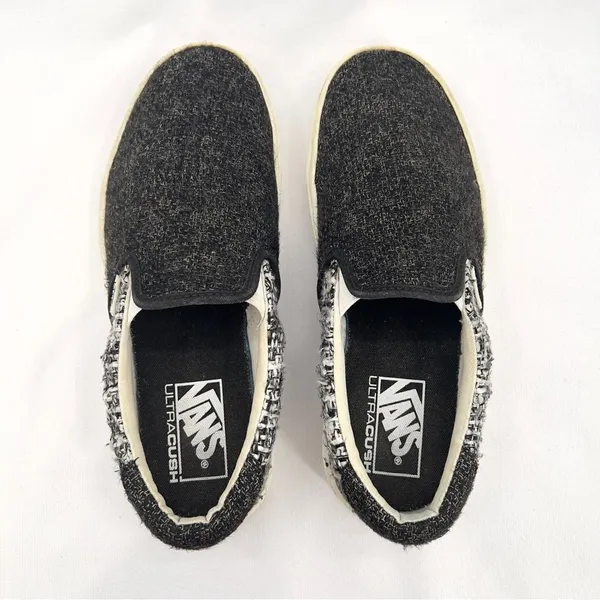 Vans Classic Slip On Sneakers in Black and White size 7 - Image 7