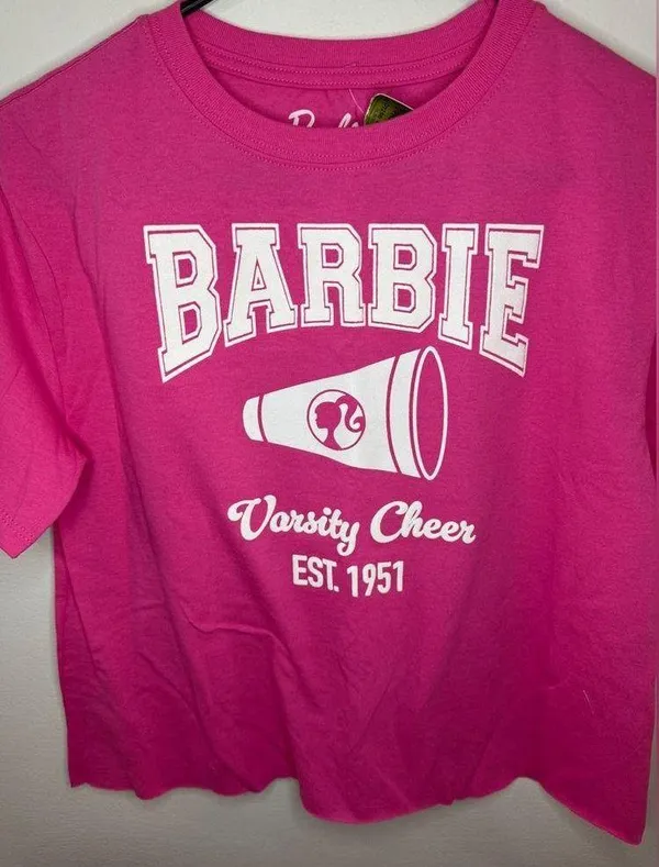Barbie Pink Varsity Cheer Graphic T-shirt - Image 2