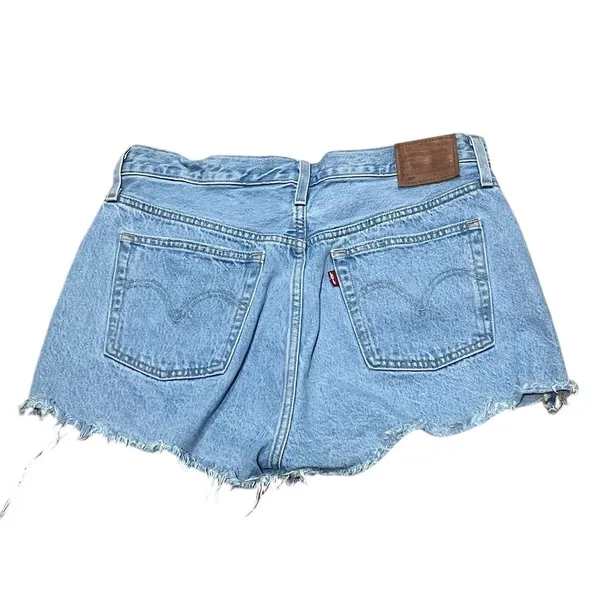 Levi's 501 Women's Cutoff Denim Shorts Blue Size 32 Casual Summer - Image 3