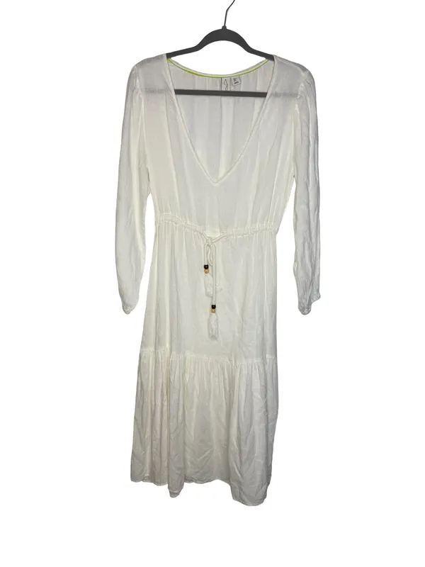 ✨Joie White Sheer Beach Cover Up Tassel Tie Midi Dress‎ Small Boho✨ - Image 2