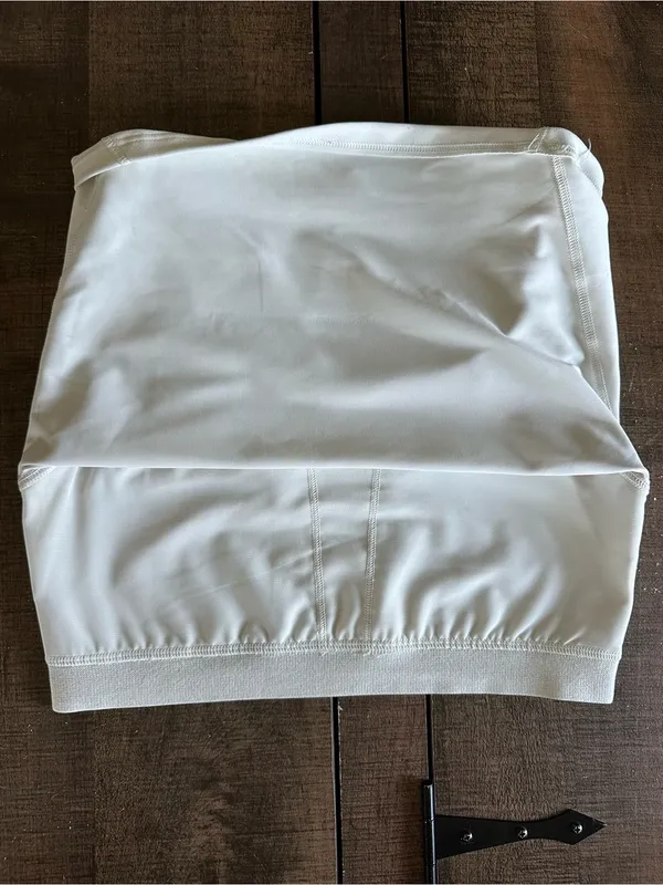 Old Navy Active PowerSoft Crop Tank Sports Bra White Light Support Go-Dry S - Image 11