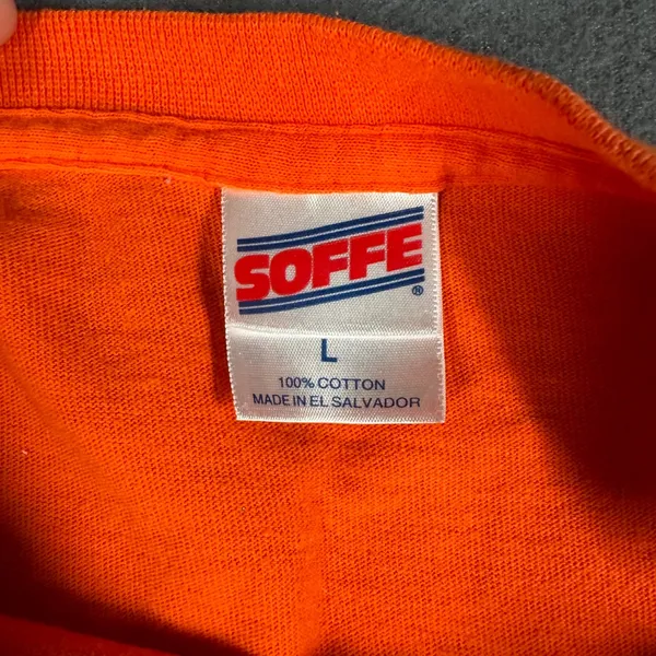 Auburn University Tigers T Shirt Large Soffe Orange College Football NCAA Vtg - Image 3