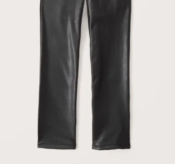 AF Curve Love Vegan Leather 90s Straight Pant - Image 4