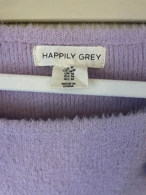 Happily Grey Purple Sweater - Image 4