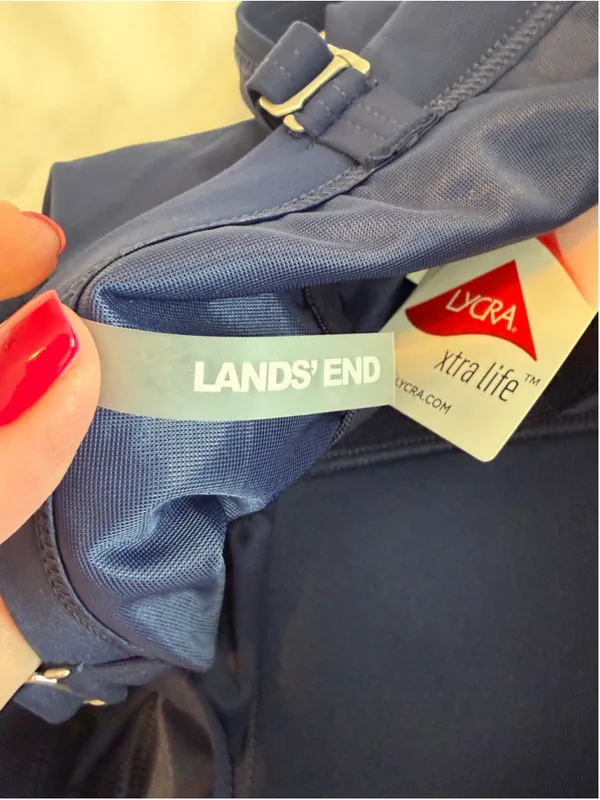 NWT Lands’ End Bandeau Tankini Top Size 2 XS Tummy Control Swimwear E2 - Image 4