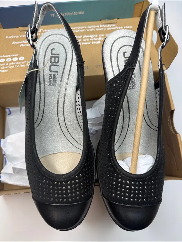JBU Women's Mara Slingbacks Black Dress Pumps Size 6 - Image 5