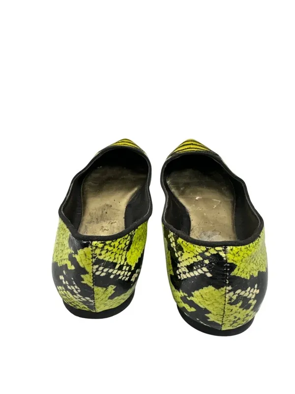 Embroidered Womens Size 6.5 Snake Ballet Casual Flats Green & Black - Image 12