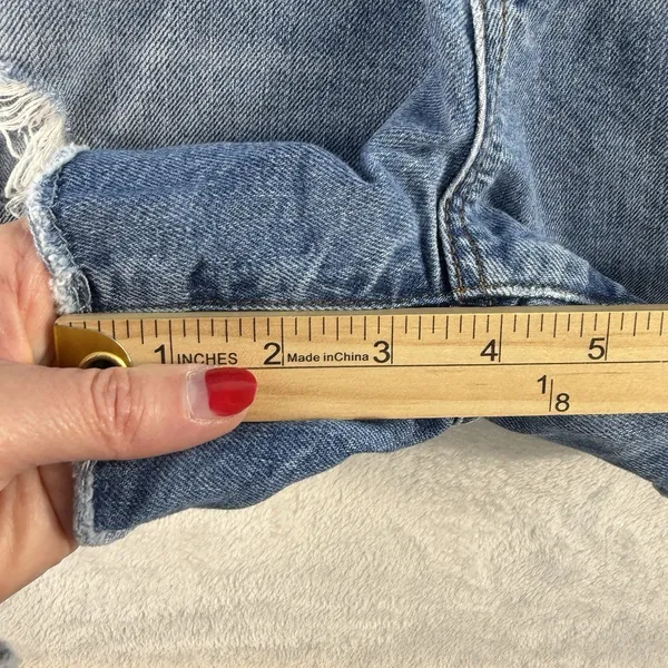 JCrew Sz 29 Jeans Shorts Broken In Boyfriend Cutoffs Blue Denim Distressed C0873 - Image 14
