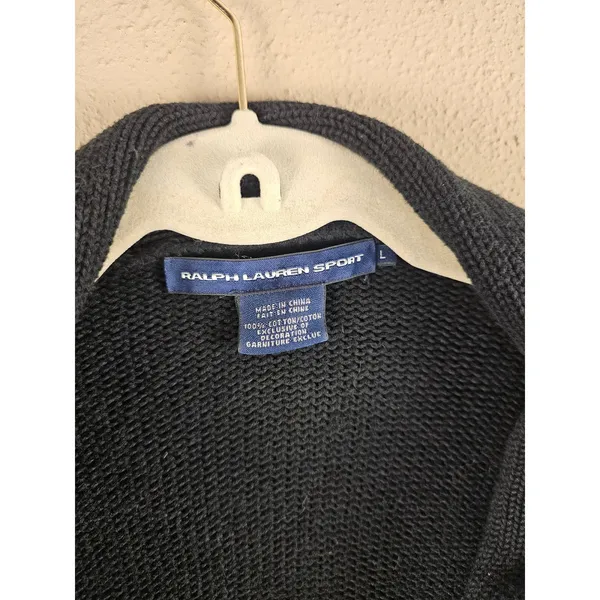 Ralph Lauren Sport Womens Black Cardigan Sweater Large - Image 3