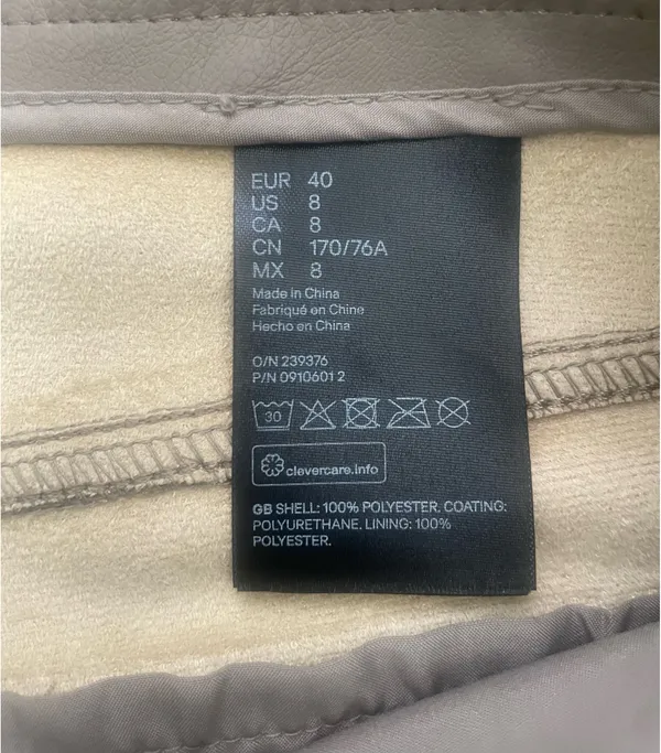 H&M Soft Faux Leather Pants - Image 4