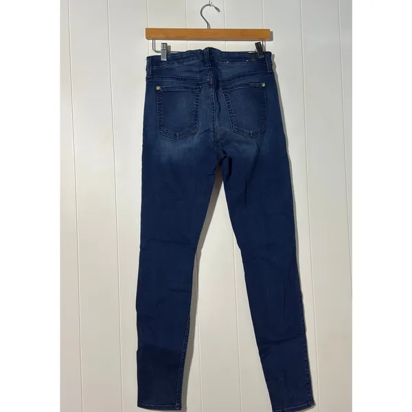 Seven7 Mid Rise Skinny Jeans Dark Wash Stretch Denim Women’s Size 30 - Image 5
