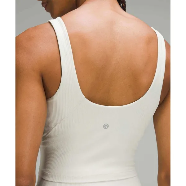 Lululemon Align Ribbed Tank Top Shine Bone Radiate Transparent Foil Sz 6 LW1EQVS - Image 2