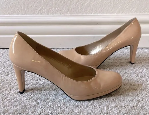 COPY - Stuart Weitzman Nude Round Toe Pumps - Image 3