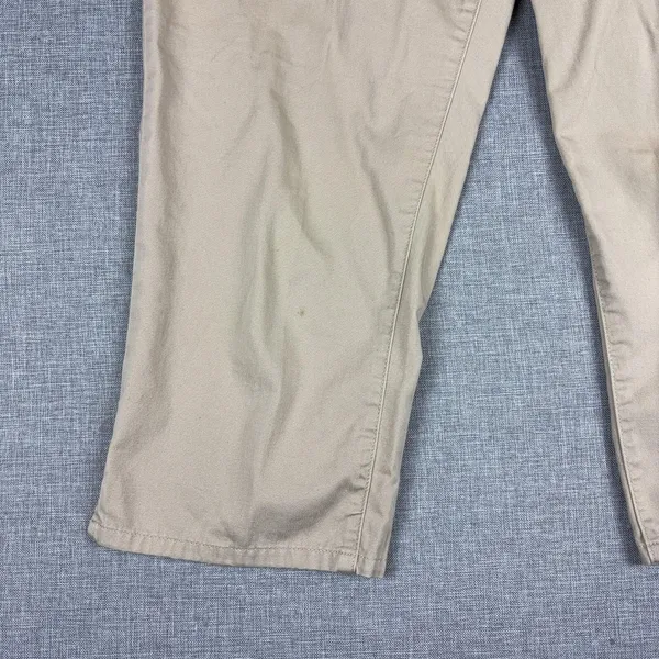 Lauren Ralph Lauren Capri Pants Womens 8 Beige Twill Relaxed Crop Pockets Casual - Image 2