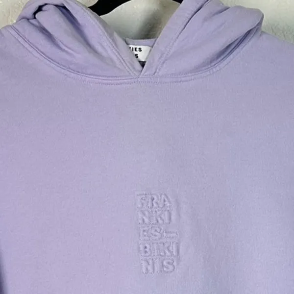 M Frankies Bikinis Aiden Hoodie Sweatshirt pastel purple Lilac Pullover Hooded - Image 4