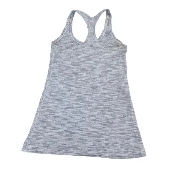 Lululemon White Grey Racerback Tank Top‎ - Image 2