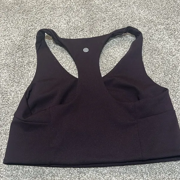Zella dark plum purple‎ sports bra size small - Image 2