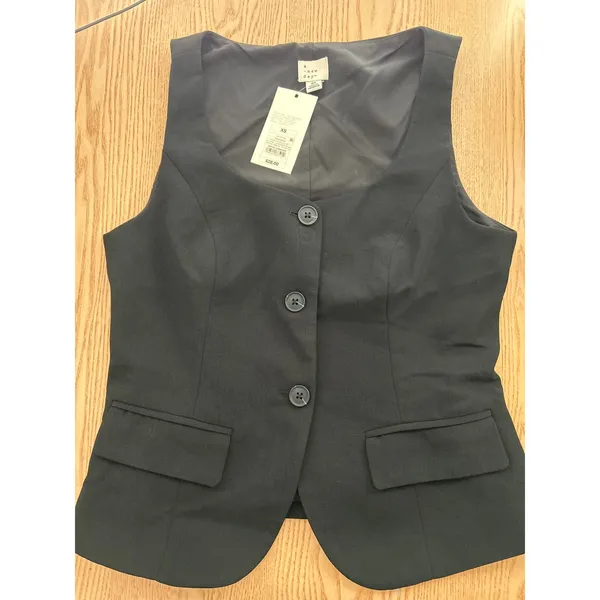 New Women's A New Day Vest Polyester Some Stretch Black Size Xs - Image 3