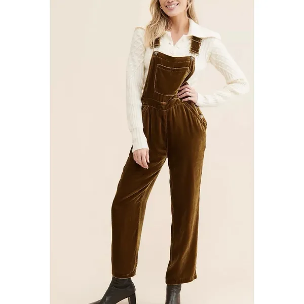 Faherty Overalls Silky Velvet Organic‎ Hippie Granola Western FLAW - Image 10