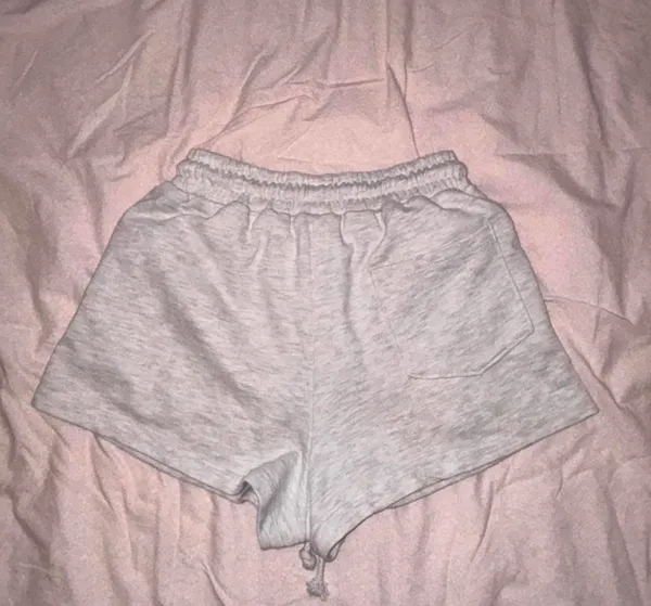 Zara Knit Lounge Shorts – Light Gray – Size S - Image 2