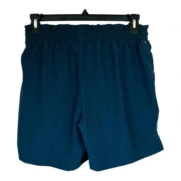 Mondetta‎ Paperbag Waist Shorts Womens Medium Blue Drawstring Pockets Stretch - Image 6