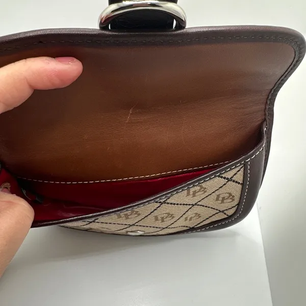 DOONEY & BOURKE Brown and Khaki Signature Canvas Wristlet - Image 8