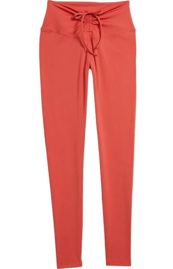 VICTORIA'S SECRET PINK Red Adjustable Waist Ruched Leggings, Medium - Image 2