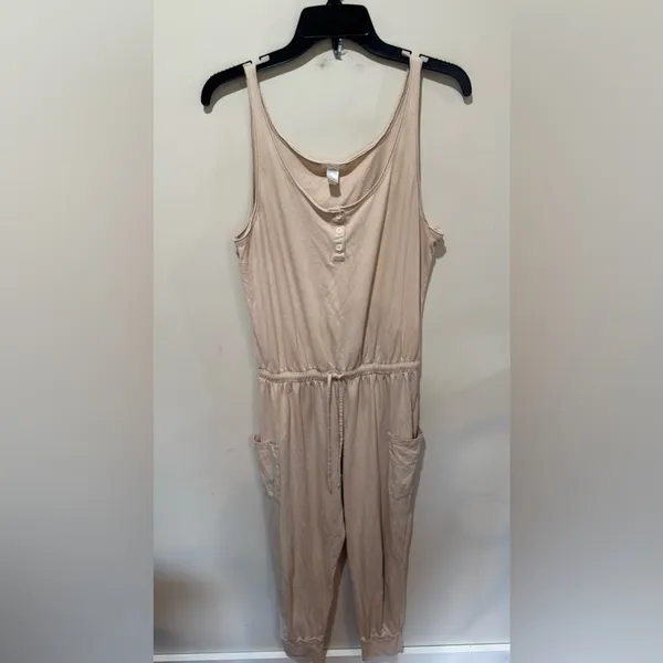 Eberjey Brie Cargo Sleeveless Jumpsuit in Antique Rose Sz‎ M - Image 3