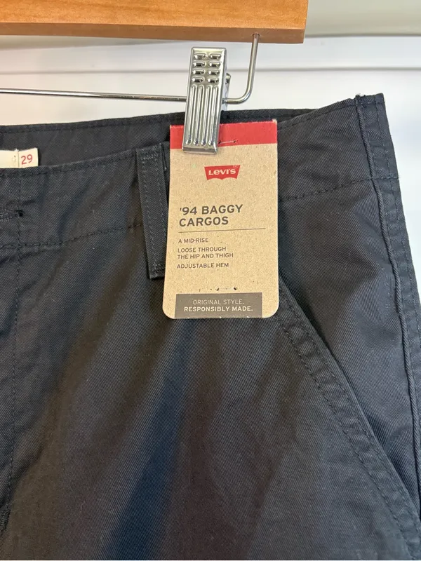 Levi's Black LEVI’S ‘94 Baggy Cargo - Black Sz 29 - Image 5