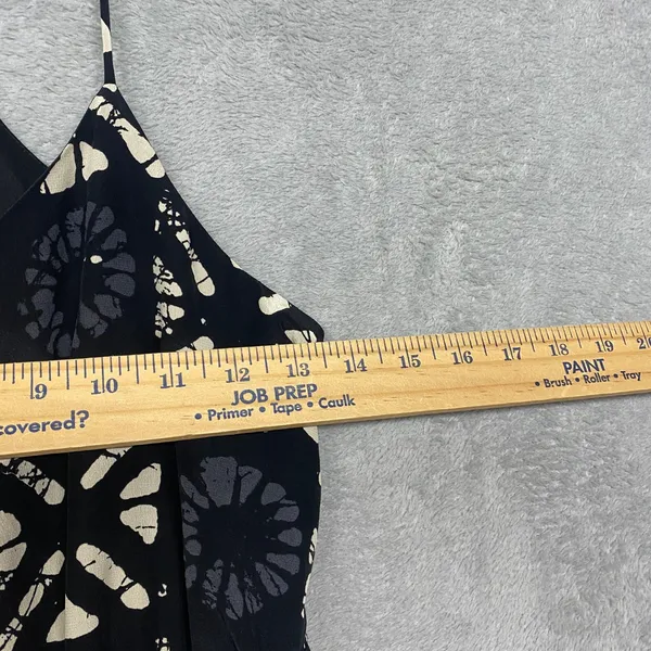 Madewell Silk Dress Size 0 Black Floral Print Sleeveless Mini Sundress - Image 4