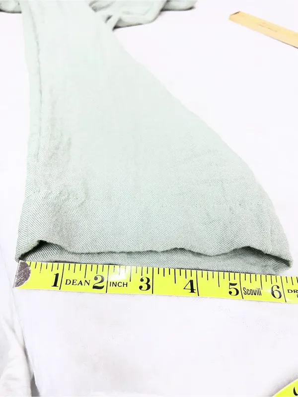 Paper bag high tie waist Sage Green Pants size S - Image 7