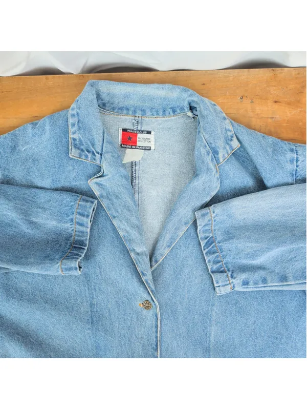 Vintage Cotton Denim Ladies' Blazer - Image 6