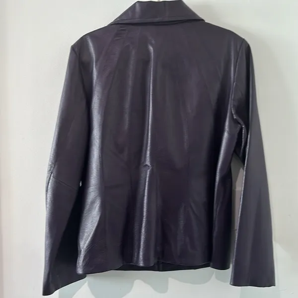 Genuine Leather Deep purple  Jacket East 5 Large - Image 6