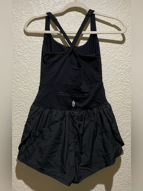 Free People Movement NWOT Righteous Runsie Black Romper Size XS - Image 4