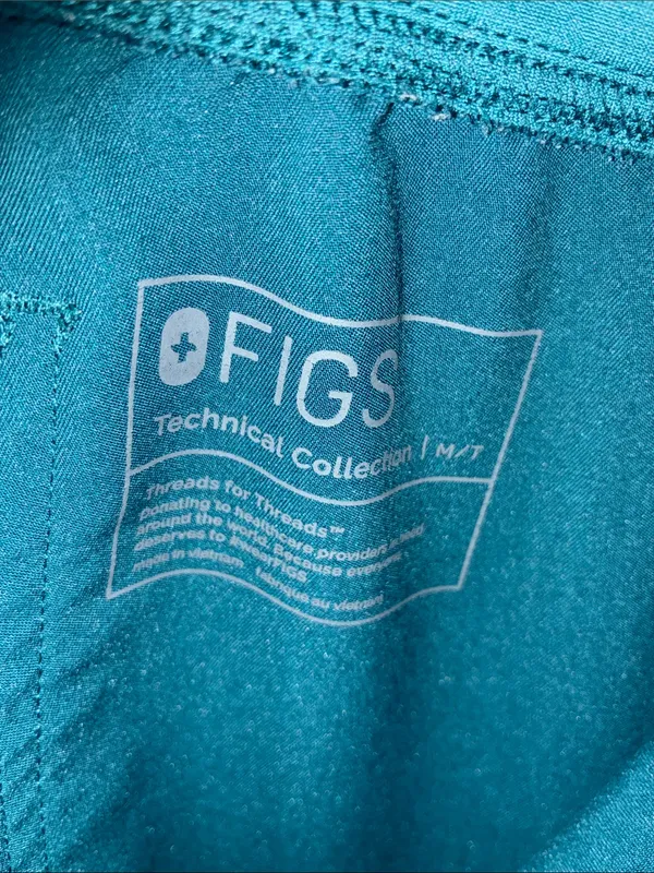 Figs Women's Teal Scrub Top set size medium - Image 5