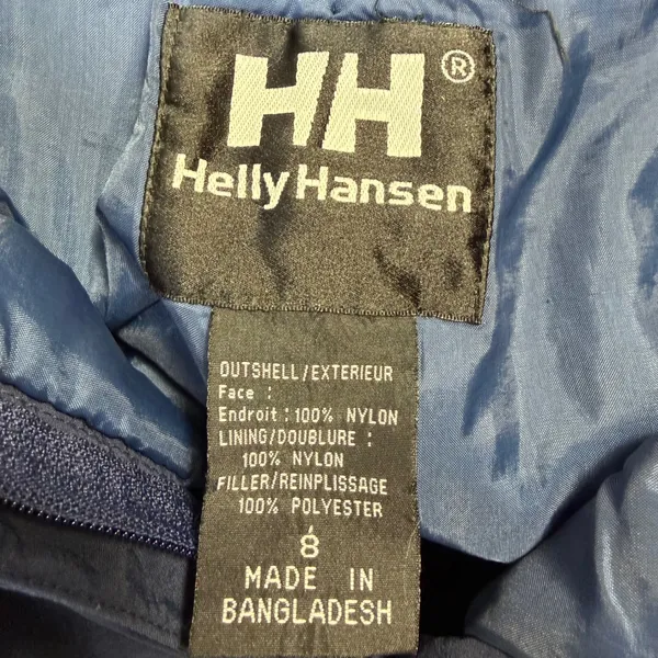 Helly Hansen Womens Vintage Navy‎ Blue Pleated Insulated Snow Ski Pants Size 8 - Image 3
