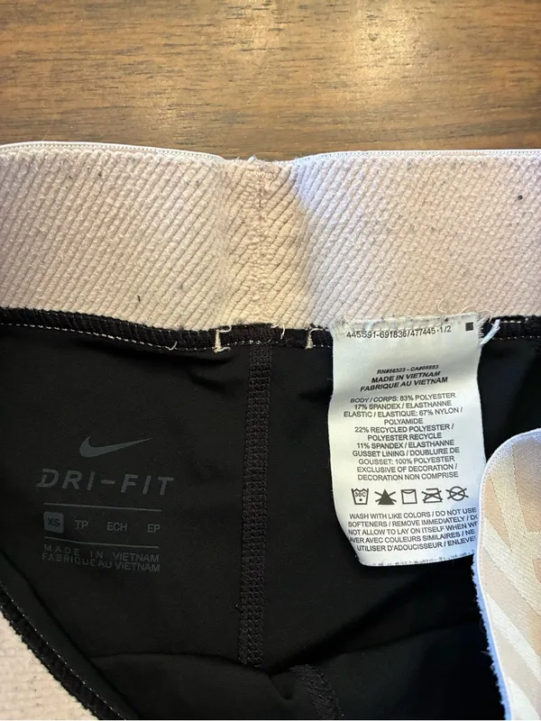 Nike Pro Spandex XS Black Biker Shorts Athletic Workout Volleyball - Image 2