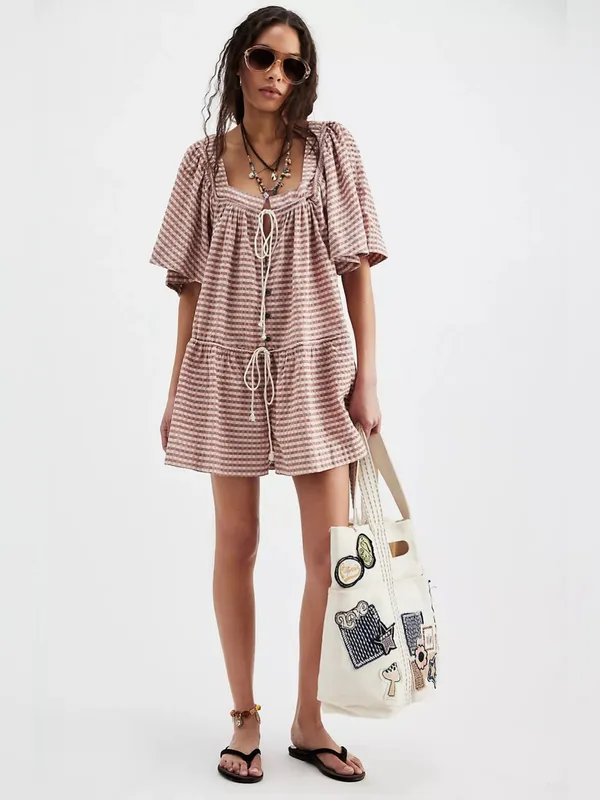 Free people County Line Plaid Romper - Image 2
