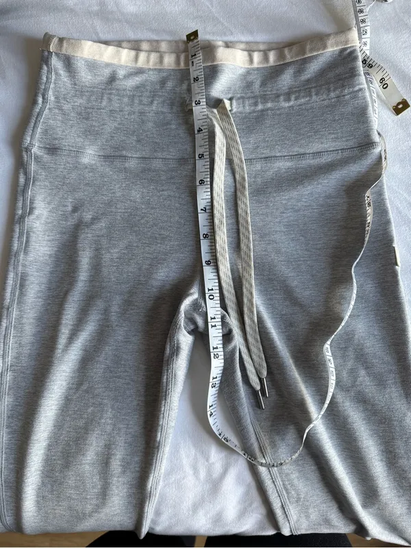 Vuori Light Heather Cream Grey Vibe Elevation Drawstring Leggings VW452 Small - Image 8