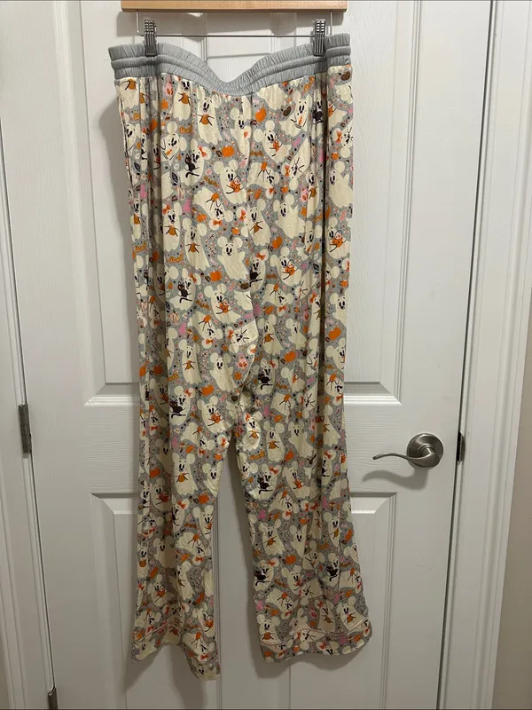 Disney Mickey Ghost Halloween Pajama Bottoms Lounge with Drawstring 🎃 👻 - Image 5