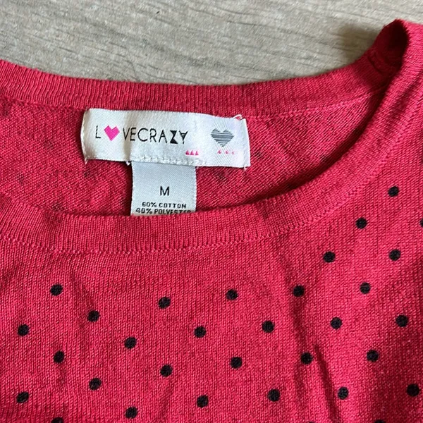 Love crazy polka dot sweater Red Size M - Image 3