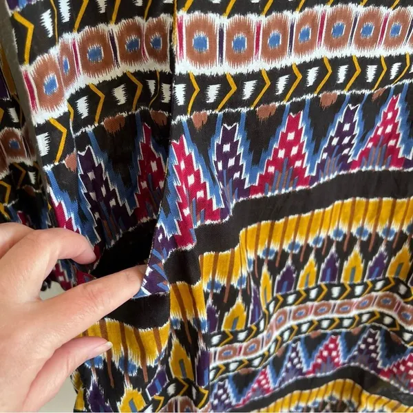 Roller Rabbit Ikat Print Long‎ Sleeve Shirt Dress - Image 4